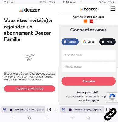 Como faço para adicionar um membro Deezer Family ou entrar em uma conta Family existente?