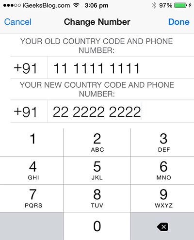 How to change WhatsApp number on iPhone without losing data