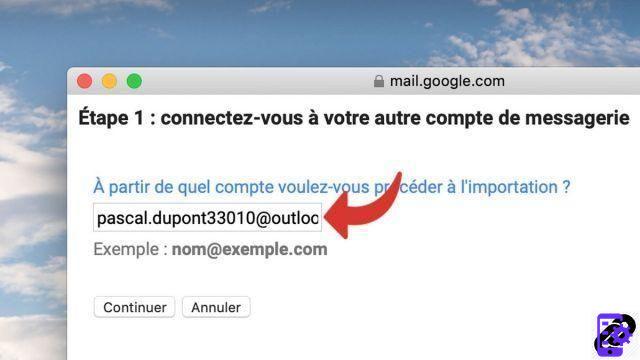 Como mudar do Outlook para o Gmail?