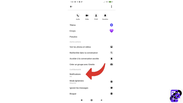 Como desativo as notificações de mensagens de um contato no Messenger?