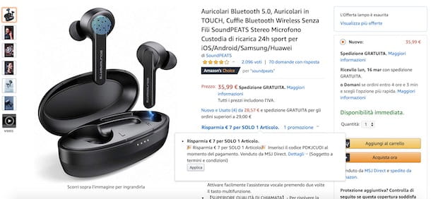 Como inserir códigos de desconto da Amazon