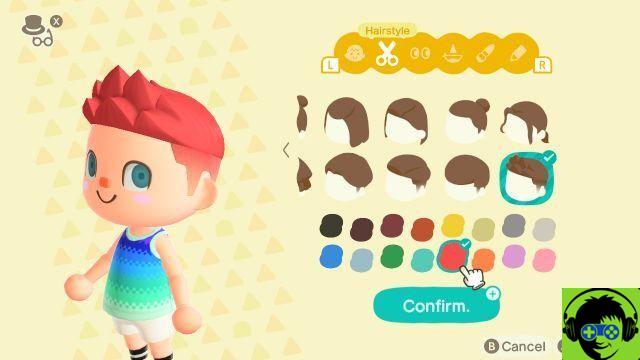 Como pintar o cabelo com cores artificiais em Animal Crossing: New Horizons