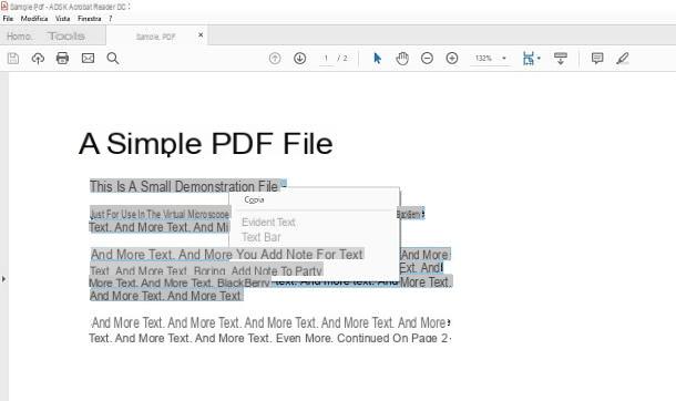 Come fare copia e incolla da un PDF