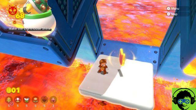 Mario 3D World: La furia de Bowser - Cómo hacer brillar a todos los gatos | Guía 100% Roiling Roller Isle