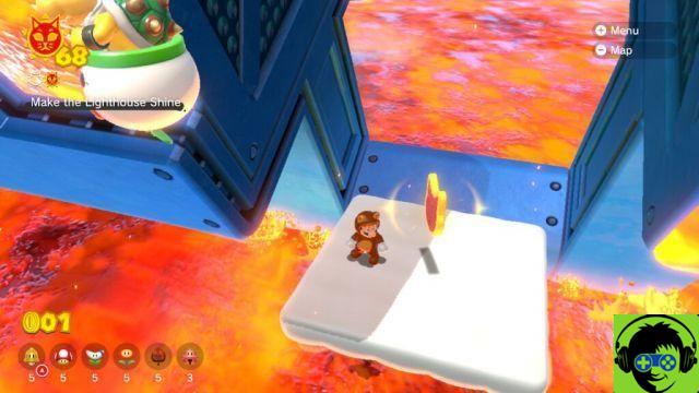 Mario 3D World: Bowser's Fury - How To Make All Cats Glow | 100% Roiling Roller Isle Guide