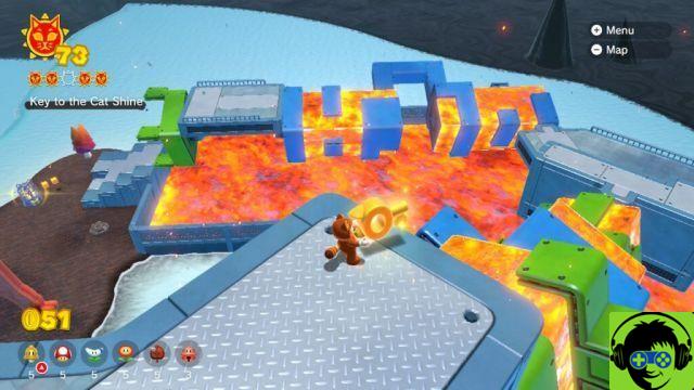 Mario 3D World: La furia de Bowser - Cómo hacer brillar a todos los gatos | Guía 100% Roiling Roller Isle