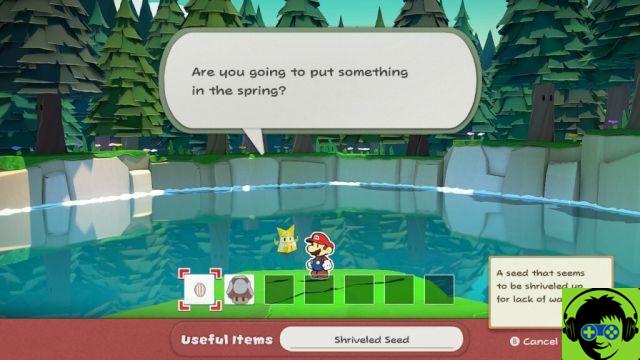 Paper Mario: The Origami King - Cómo obtener la semilla del alma | Tutorial de Whispering Woods