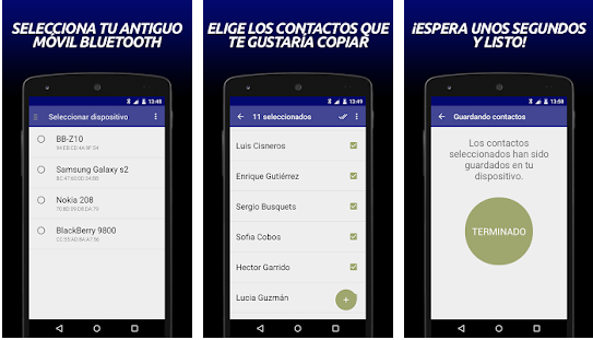 Las mejores apps para enviar contactos por bluetooth