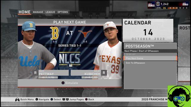 Como usar equipes universitárias no modo de franquia MLB: The Show 20