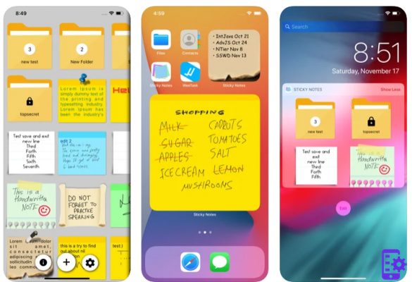 How to insert notes and post-its on the iPhone home screen