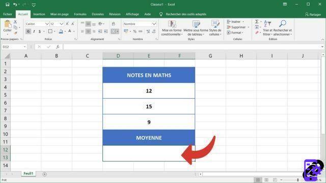 Como obter automaticamente a média de várias células no Excel?