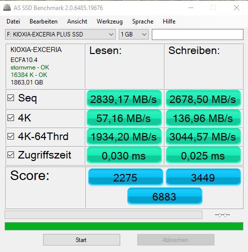 A revisão do Kioxia Exceria Plus: decola na gravação de dados