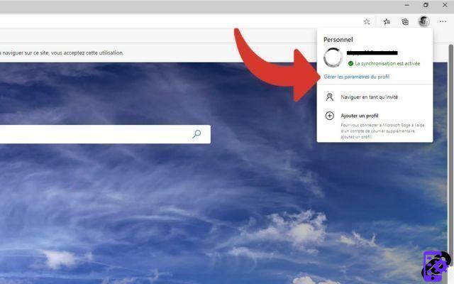 How to activate or deactivate the synchronization of my Microsoft account on Edge?