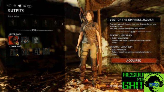 Shadow of the Tomb Raider - Comment Obtenir les Tenues