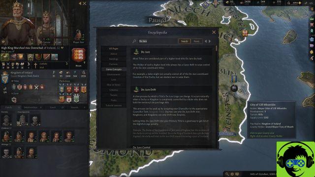 Crusader Kings 3 - Come funzionano i reclami, cosa De Jure