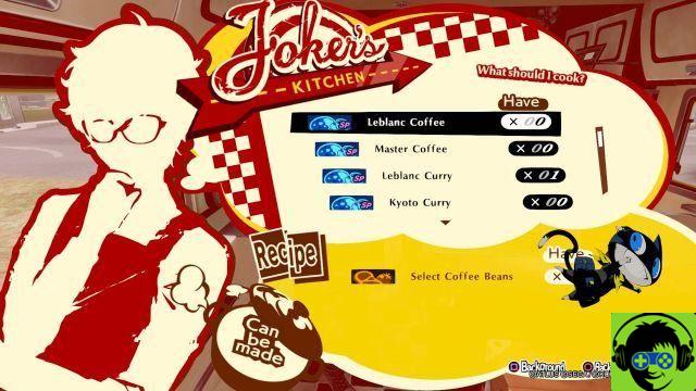 Persona 5 Strikers: todas las recetas de cocina