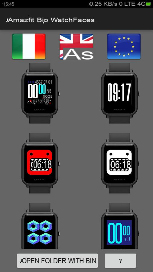 Amazfit Bip Watchfaces simplifies the search and installation of new watch faces