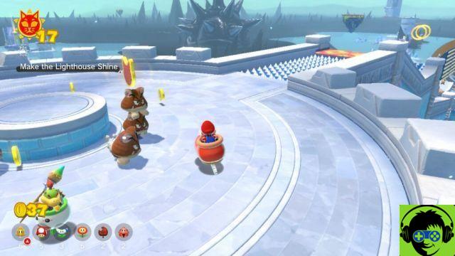 Mario 3D World: Bowser Fury - Como fazer todos os gatos brilharem | Guia 100% Slipskate Slope