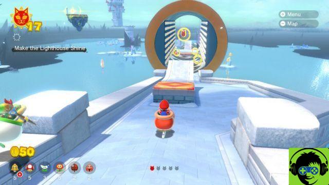 Mario 3D World: Bowser Fury - Como fazer todos os gatos brilharem | Guia 100% Slipskate Slope