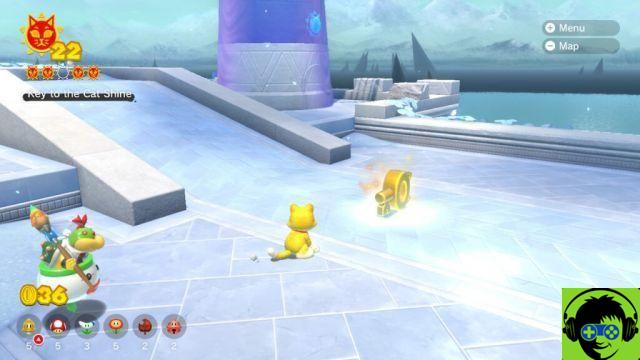 Mario 3D World: Bowser Fury - Como fazer todos os gatos brilharem | Guia 100% Slipskate Slope