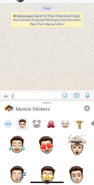 Comment envoyer des Animoji et Memoji sur WhatsApp