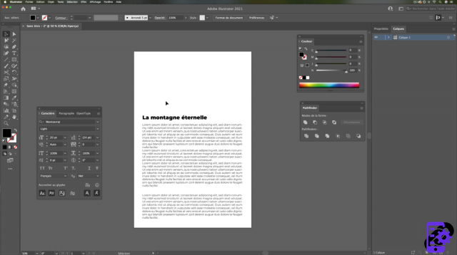 How do I insert an image on my document in Illustrator?