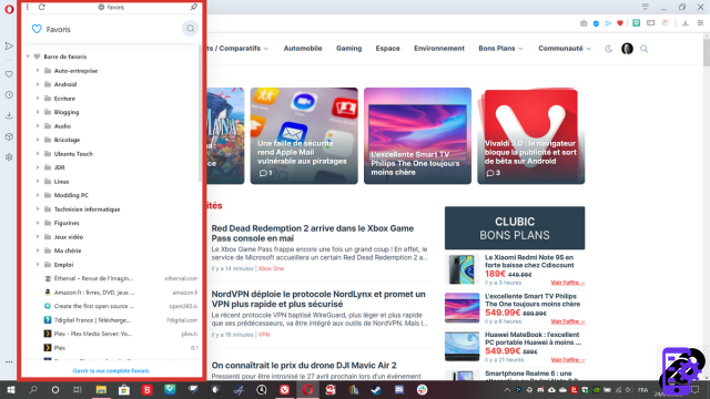 How to display your favorites on Opera?