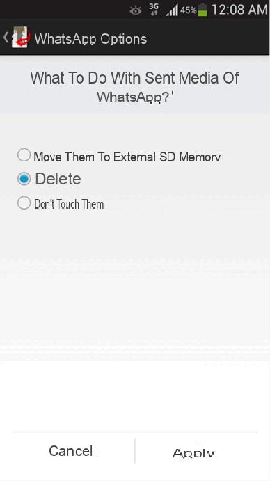 WhatsApp on SD: move received files to external memory