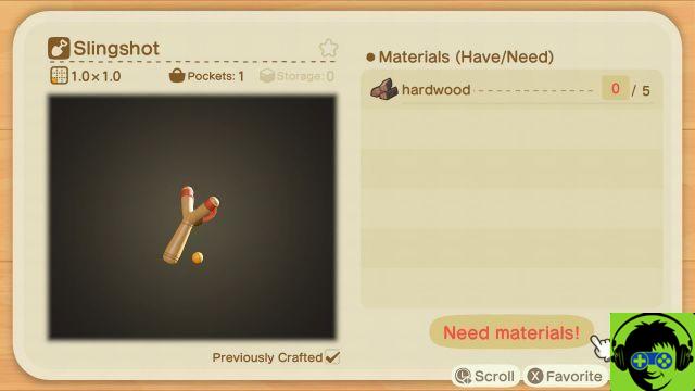 How to get a slingshot in Animal Crossing: New Horizons