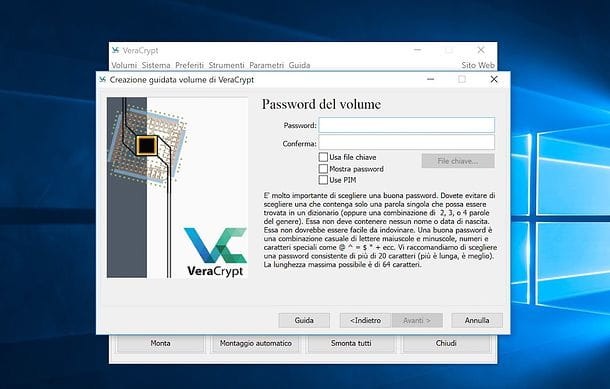 How to put the password on a USB stick