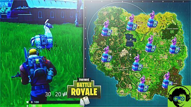 Guide Fortnite - All Llama Loot Location and Map