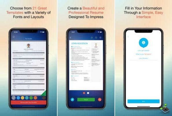 Las mejores aplicaciones de creación de currículums para iPhone