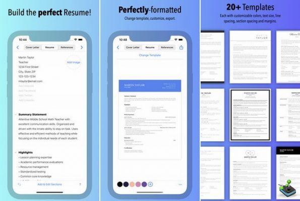 Las mejores aplicaciones de creación de currículums para iPhone