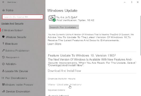 Windows 10: how to uninstall an update