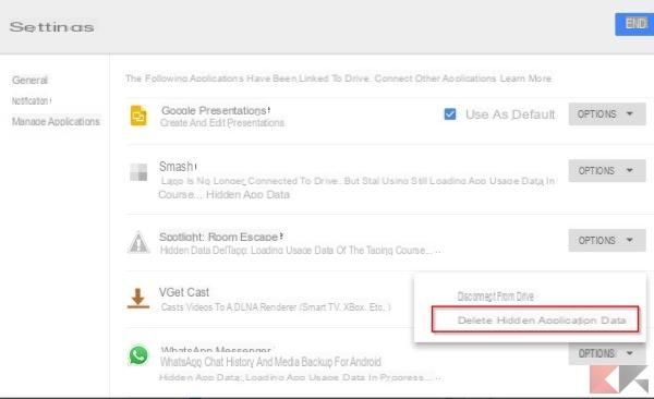 Eliminar las copias de seguridad de WhatsApp de Google Drive