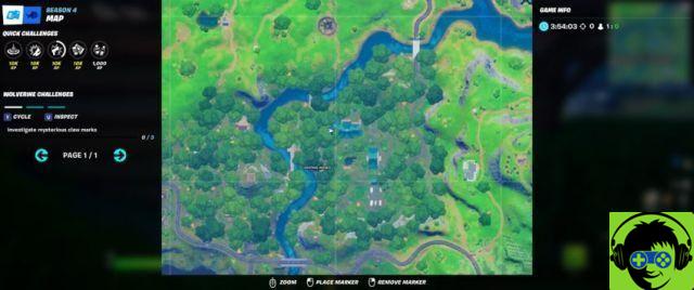 Where to investigate mysterious claw marks in Fortnite Chapter 2 Season 4 - Wolverine Challenge