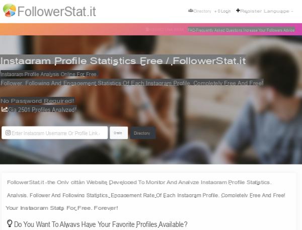 Followerstat.com, an excellent service for those who live on INSTAGRAM Statistics and Insights