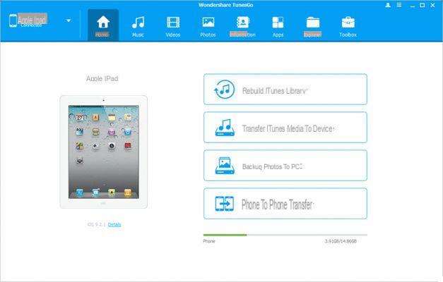 Gerenciar e conectar o iPad ao PC ou Mac -