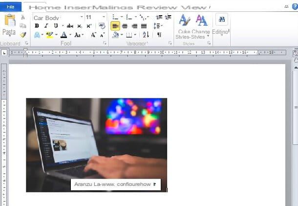 Comment écrire sur une image dans Word