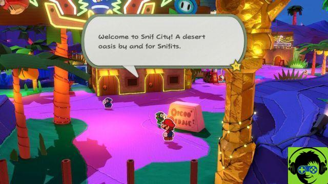 Paper Mario: The Origami King - Solve puzzles in Shroom City | Burning sandpaper desert walkthrough