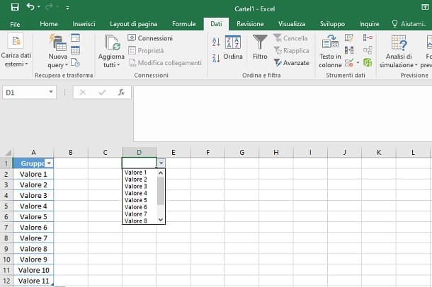 How to make drop-down menus in Excel