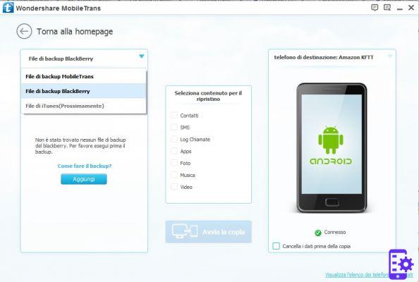 Basculer les contacts de Blackberry vers Samsung Android