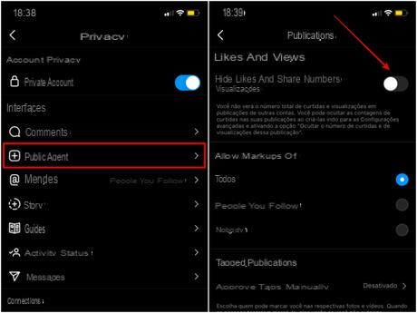 Como ocultar o número de curtidas no Instagram