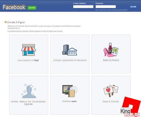 Guide to create a personal or business Facebook page