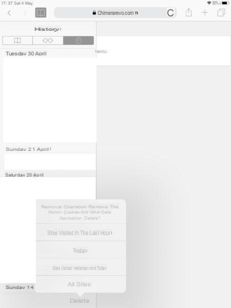 Come cancellare la cronologia Safari su iPhone e iPad