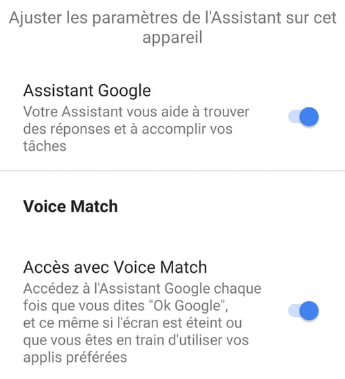 Deactivate OK Google voice control on smartphone