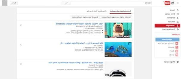 Come cancellare la cronologia di YouTube