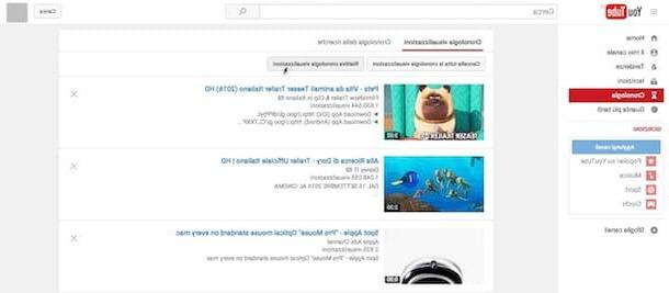 Come cancellare la cronologia di YouTube