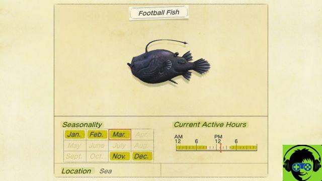 Como pegar um peixe de futebol em Animal Crossing: New Horizons