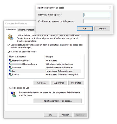 Change the forgotten administrator password on Windows